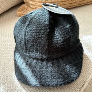 Scala Black Brim Knit Beanie